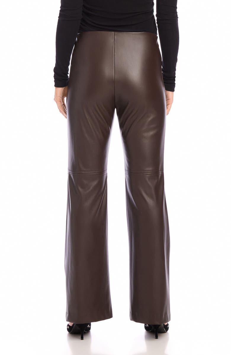 FIFTEEN TWENTY Finley High Waist Faux Leather Bootcut Pants, Alternate, color, Brown
