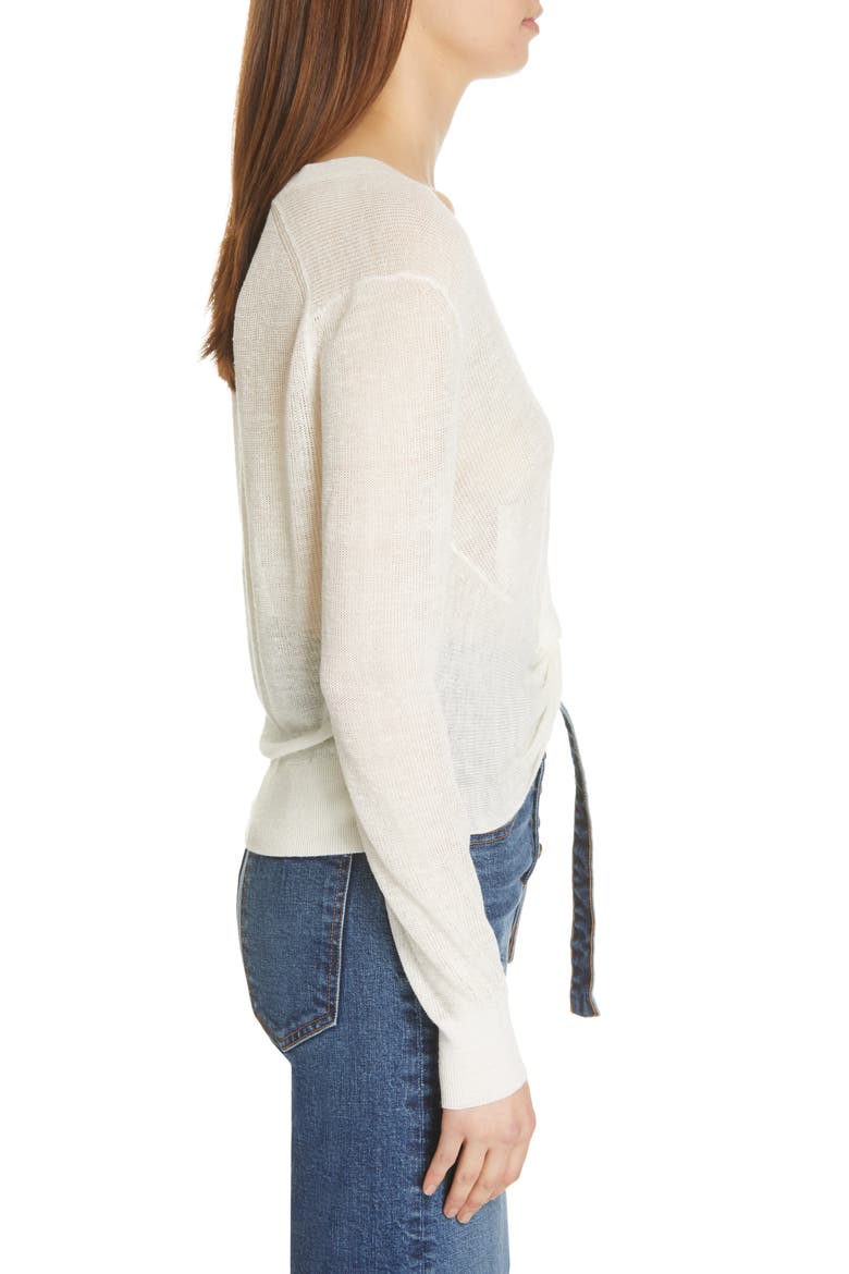 Soren Linen Blend Sweater, Alternate, color, IVORY