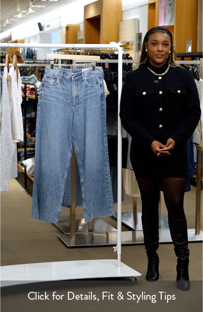 Featherweight Andi High Waist Ankle Wide Leg Jeans, sales video thumbnail