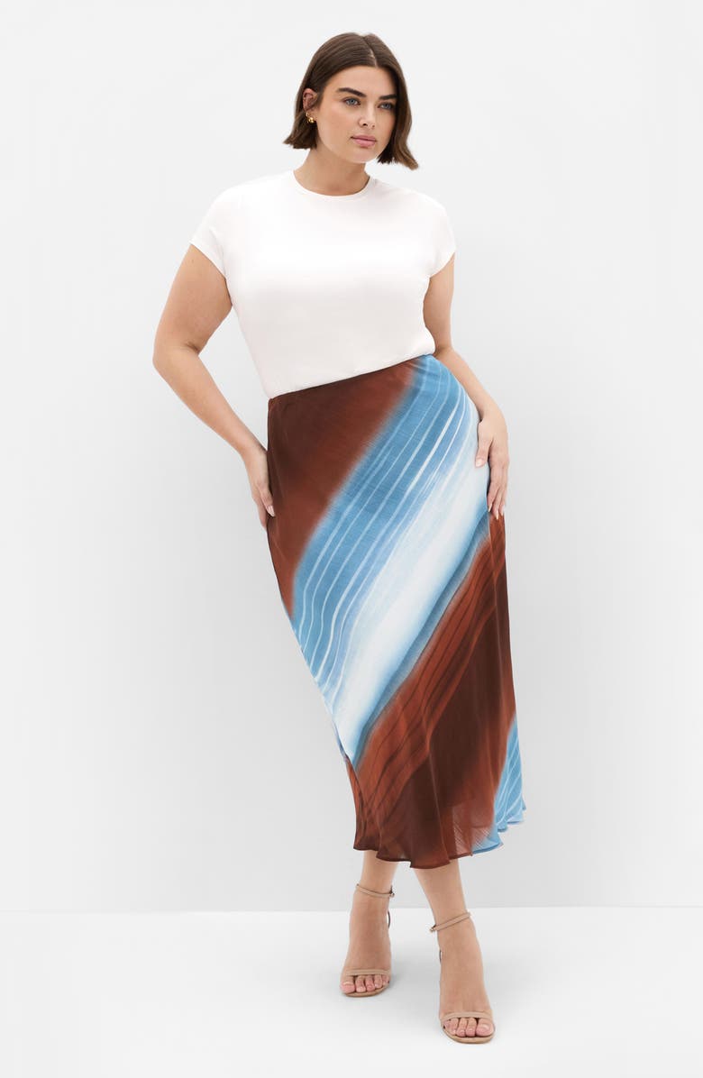 City Chic Levitate Print Skirt, Alternate, color,