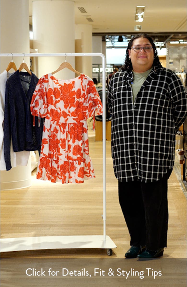 Floral Puff Sleeve Dress, sales video thumbnail