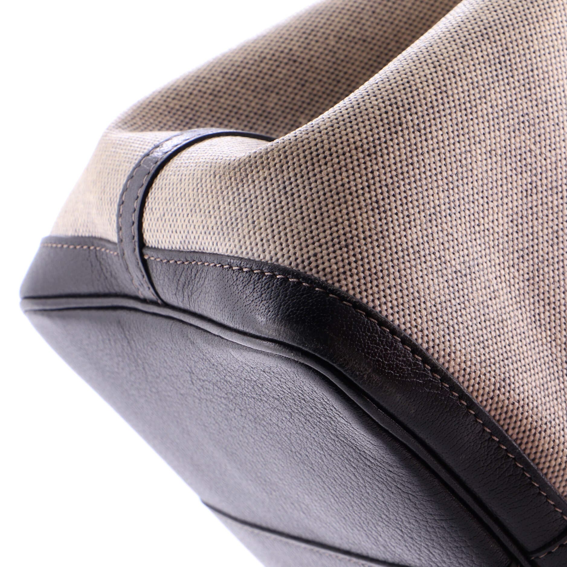 Pre-Owned Hermes Garden Party Tote Toile and Leather 36, Alternate, color, Noir