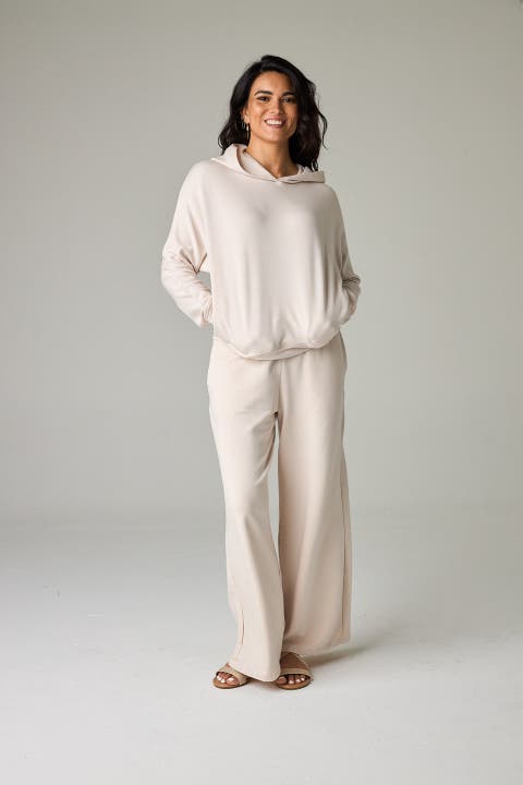 Baikal Eco-Luxe Fleece Dolman Crop Hoodie - Cloud-Soft Comfort