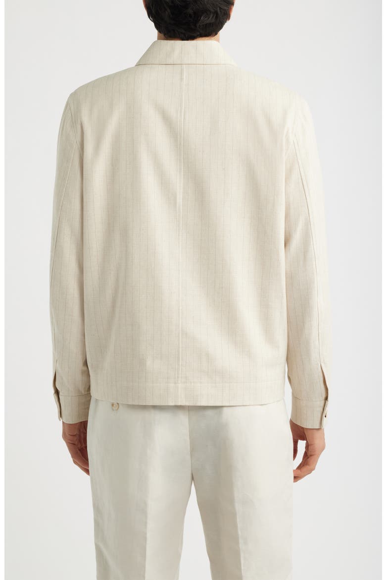 Slayman Pinstripe Jacket, Alternate, color, OFF WHITE