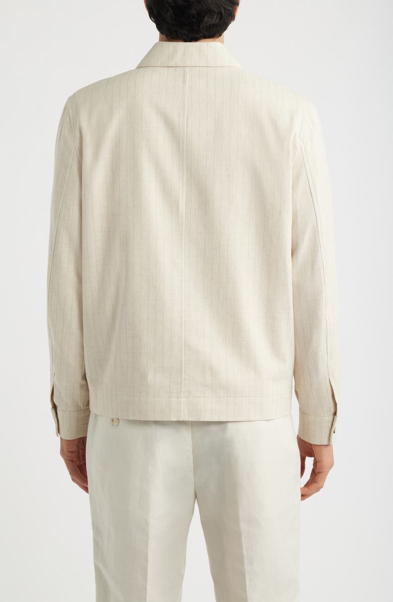 Reiss Slayman Pinstripe Jacket, Alternate, color, Off White