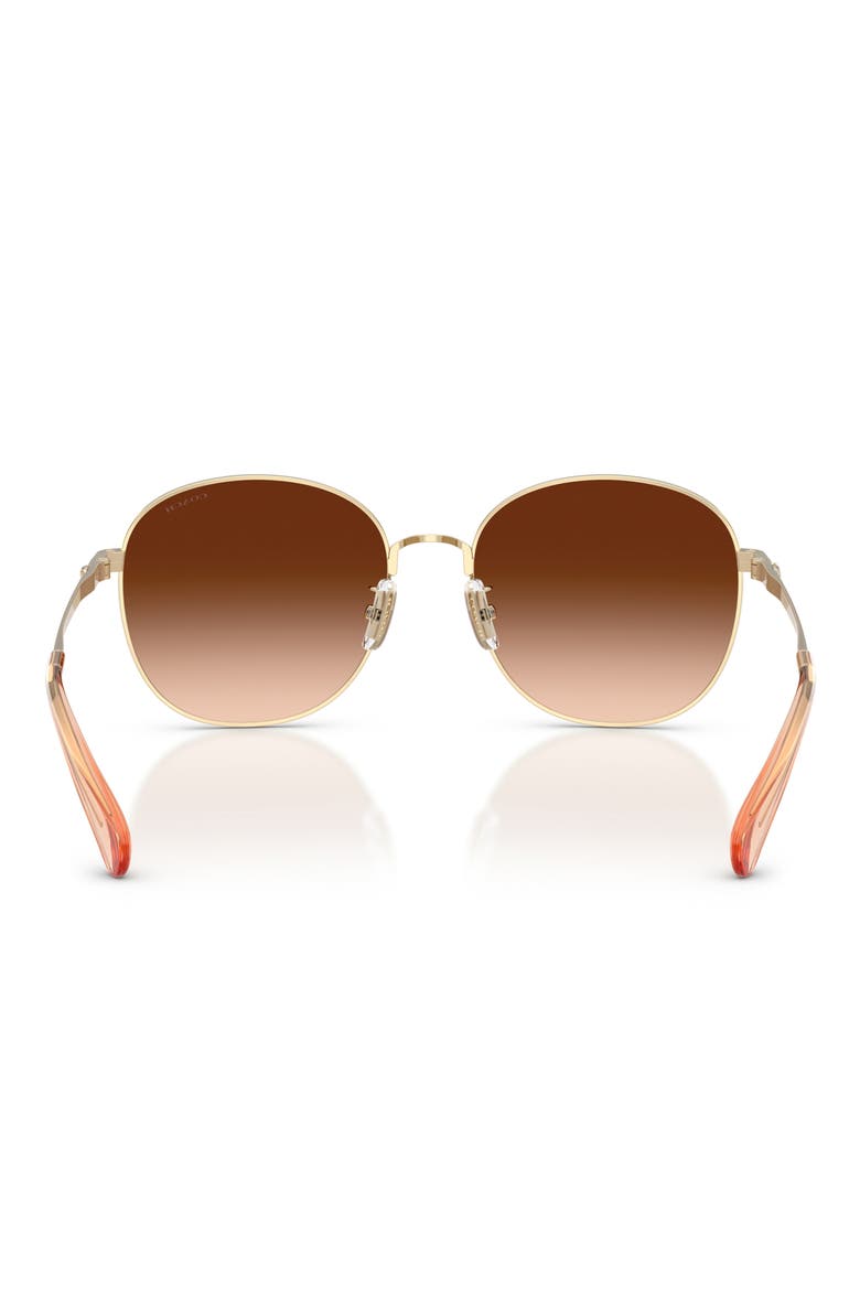 55mm Round Sunglasses, Alternate, color, GOLD / BROWN GRADIENT
