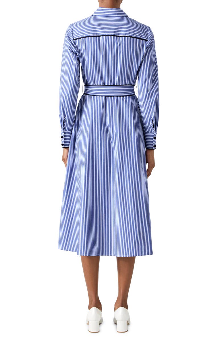 LK Bennett Lucan Long Sleeve Shirtdress, Alternate, color, Blue