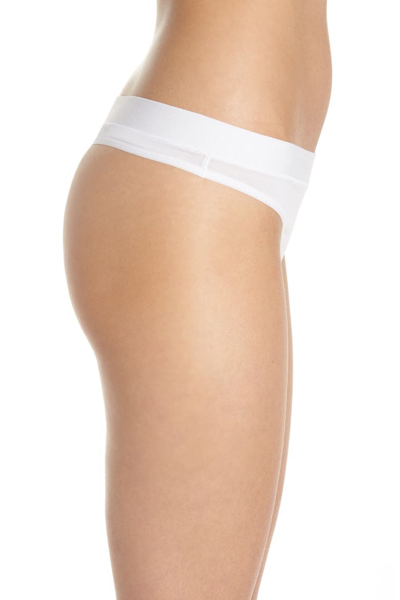 Cool Cotton Thong, Alternate, color, WHITE