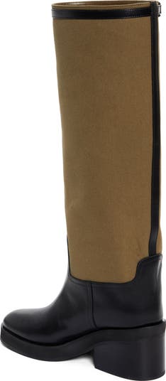 Yasmin Mixed Media Knee High Boot