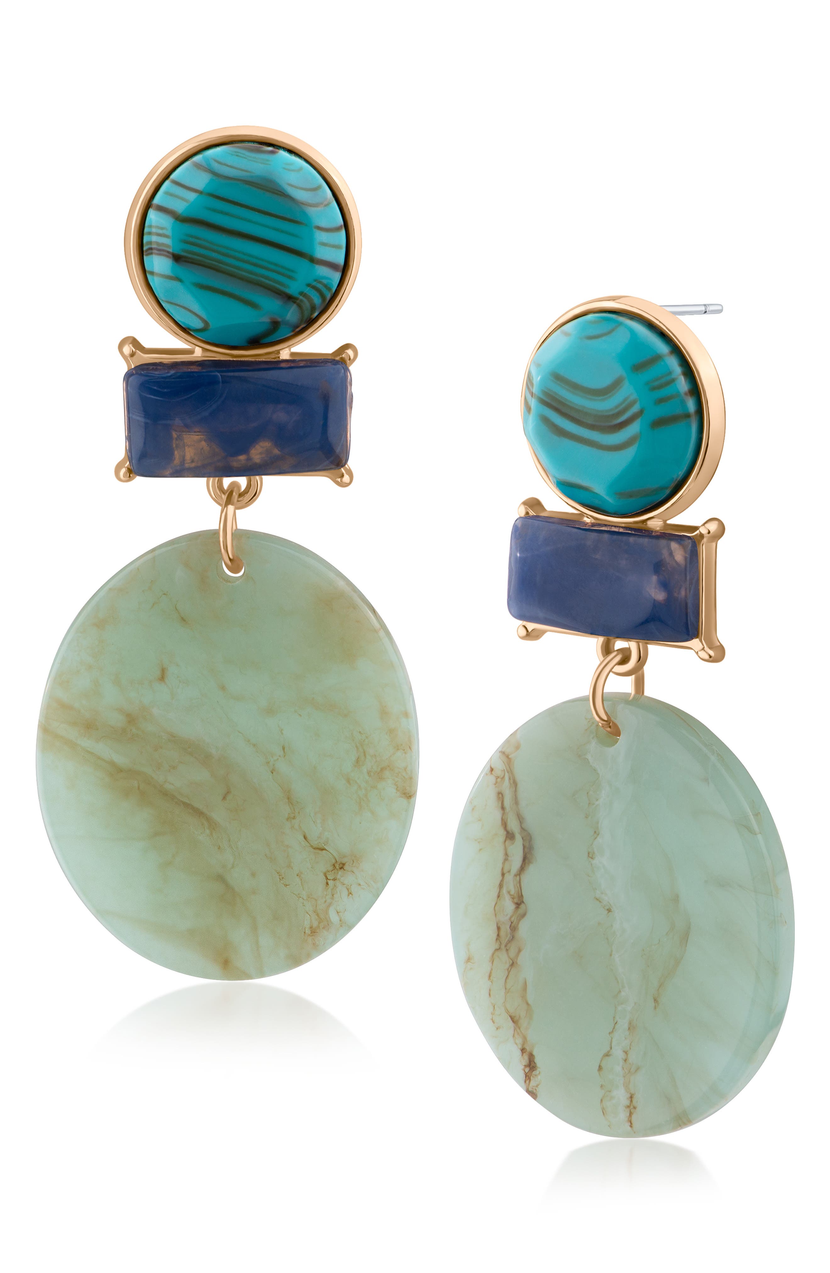 JARDIN Geometric Boho Statement Drop Earrings