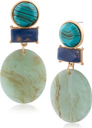JARDIN Geometric Boho Statement Drop Earrings