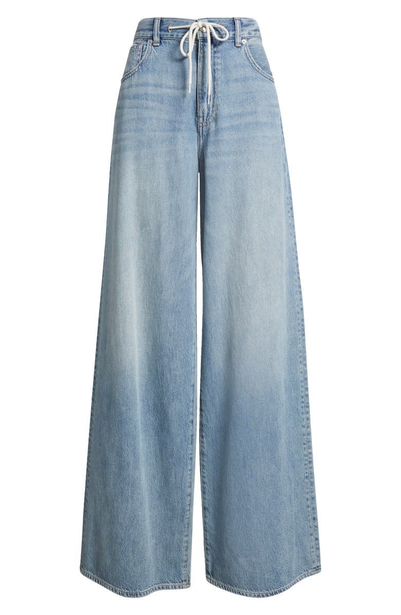 Madewell Superwide Leg Drawstring Jeans, Alternate, color, Daffodill Wash