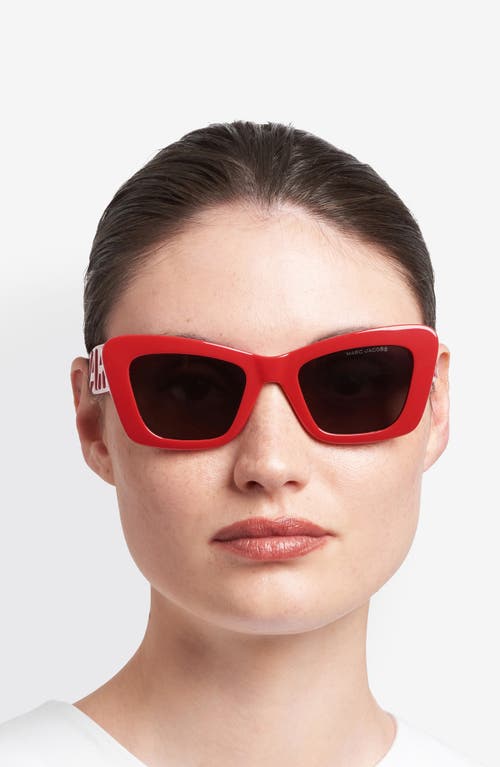 Marc Jacobs 52mm Cat Eye Sunglasses In Red