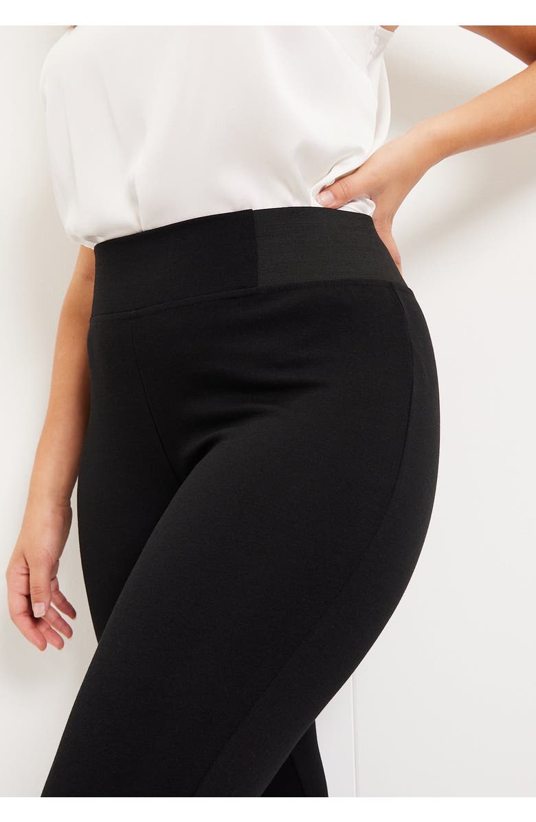 June + Vie Formfit Classic Ponte Pant, Alternate, color, Black