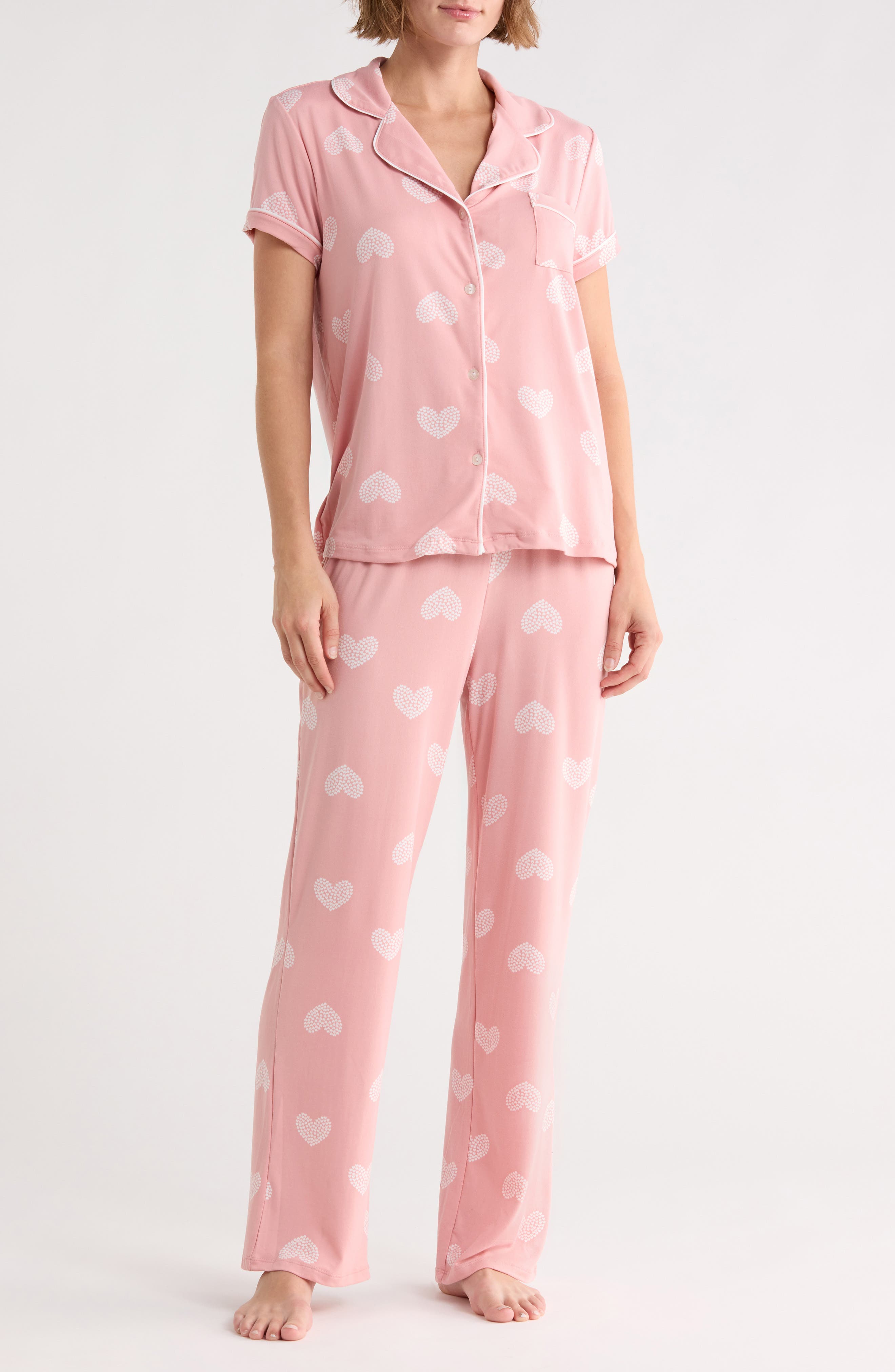 Tart Ginnie Heart Print Pants Pajamas