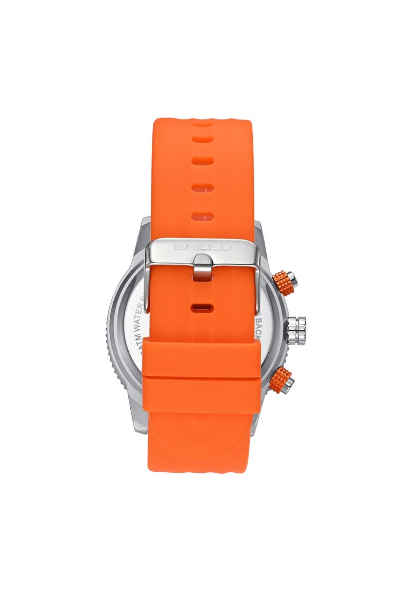 Double Agent Chronograph Watch with Date, Alternate, color, Silver/Orange