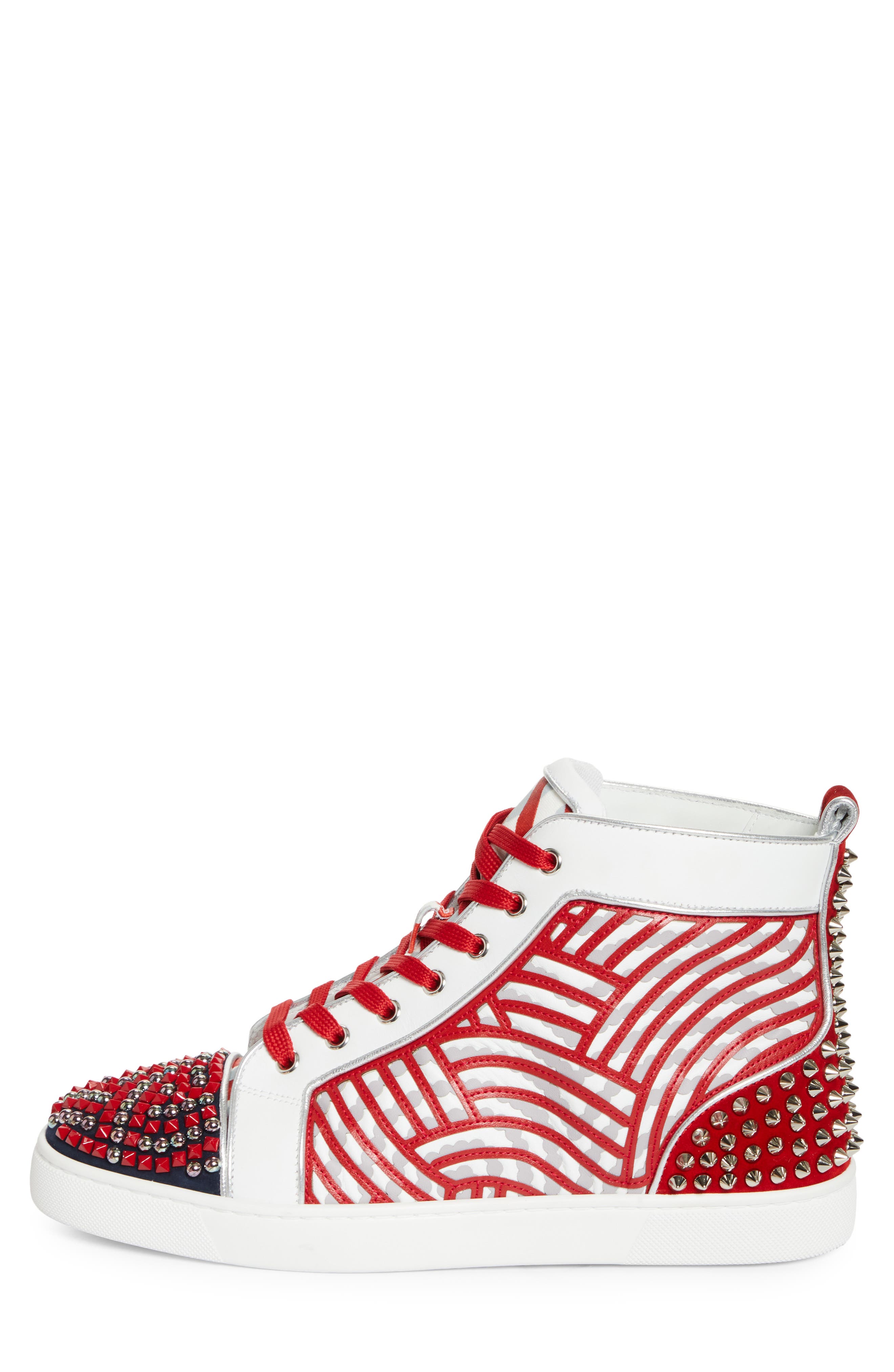 Christian Louboutin Louis No Limit Embellished High Top Sneaker, Alternate, color, Version Multi Loubi
