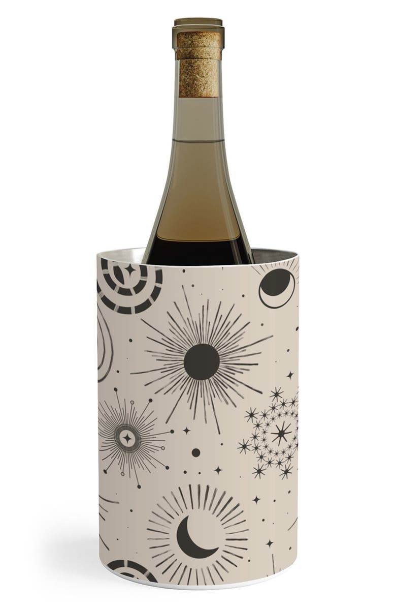 Deny Designs Holiday Moon & Sun Wine Chiller, Main, color, Beige