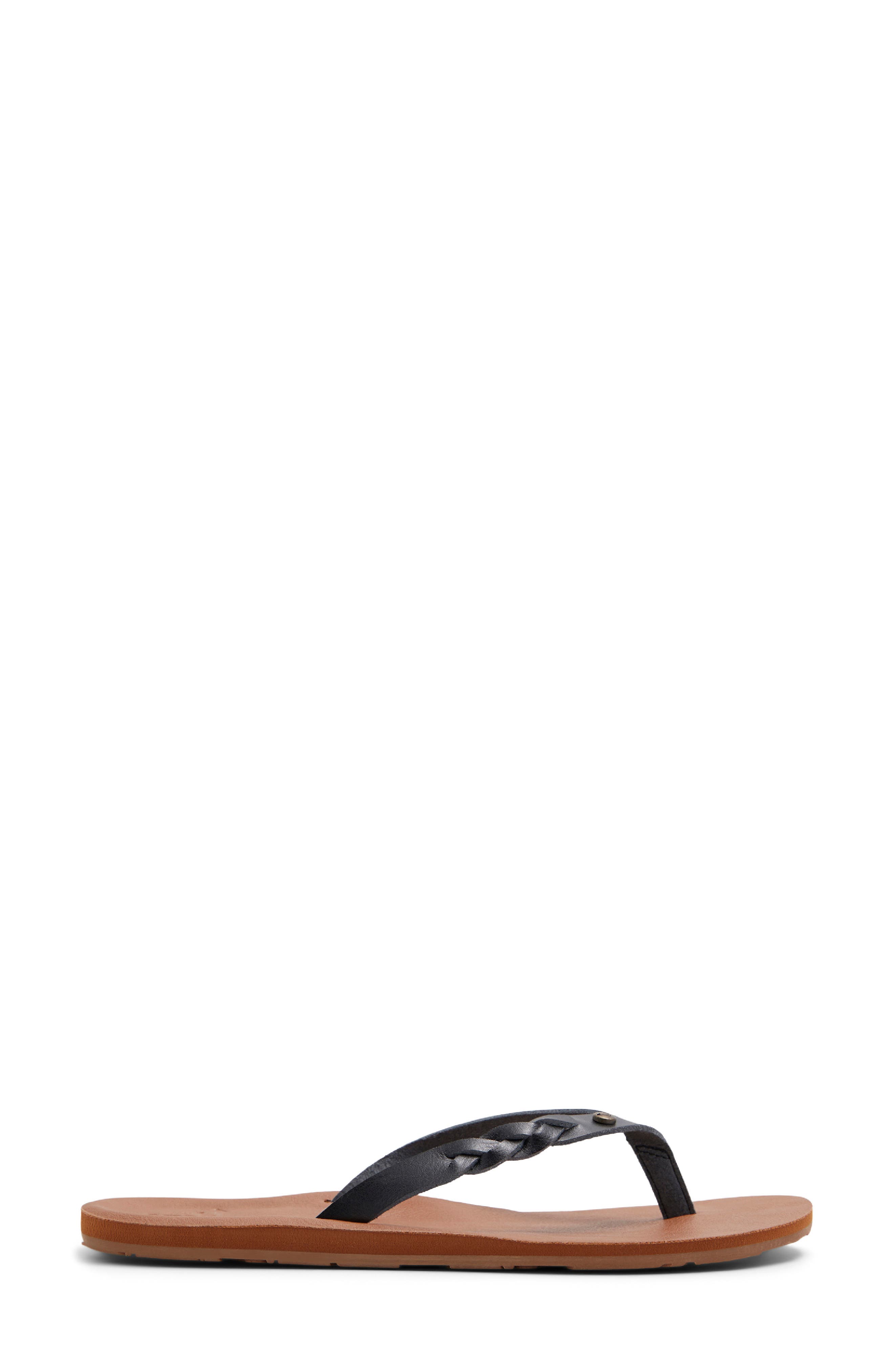 Roxy Liza IV Flip Flop, Alternate, color, Black