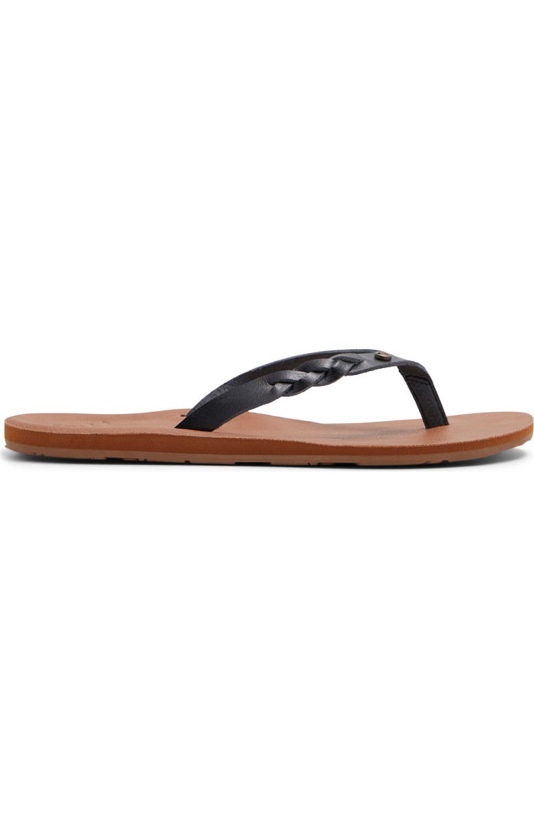 Roxy Liza IV Flip Flop, Alternate, color, Black