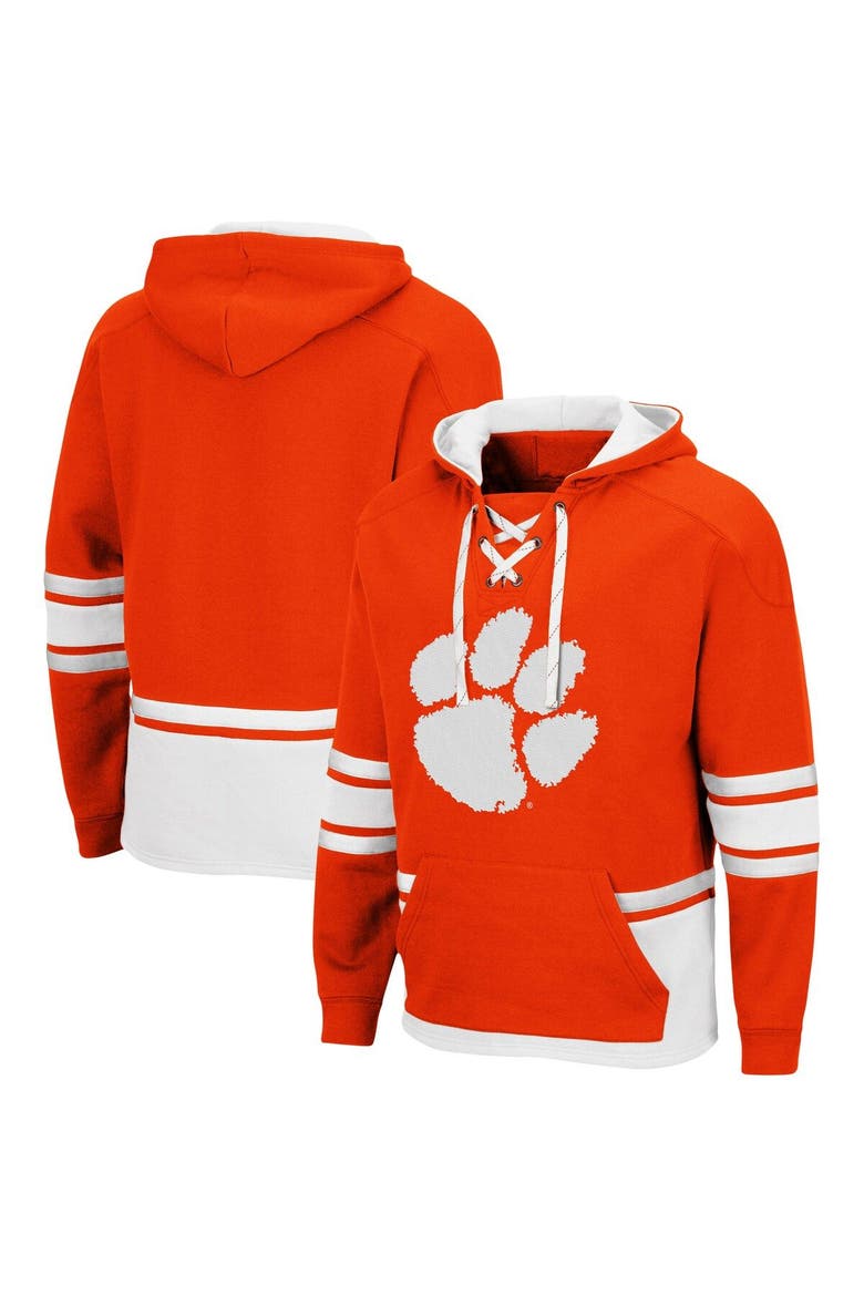 Men's Colosseum Orange Clemson Tigers Lace Up 3.0 Pullover Hoodie, Main, color, Orange