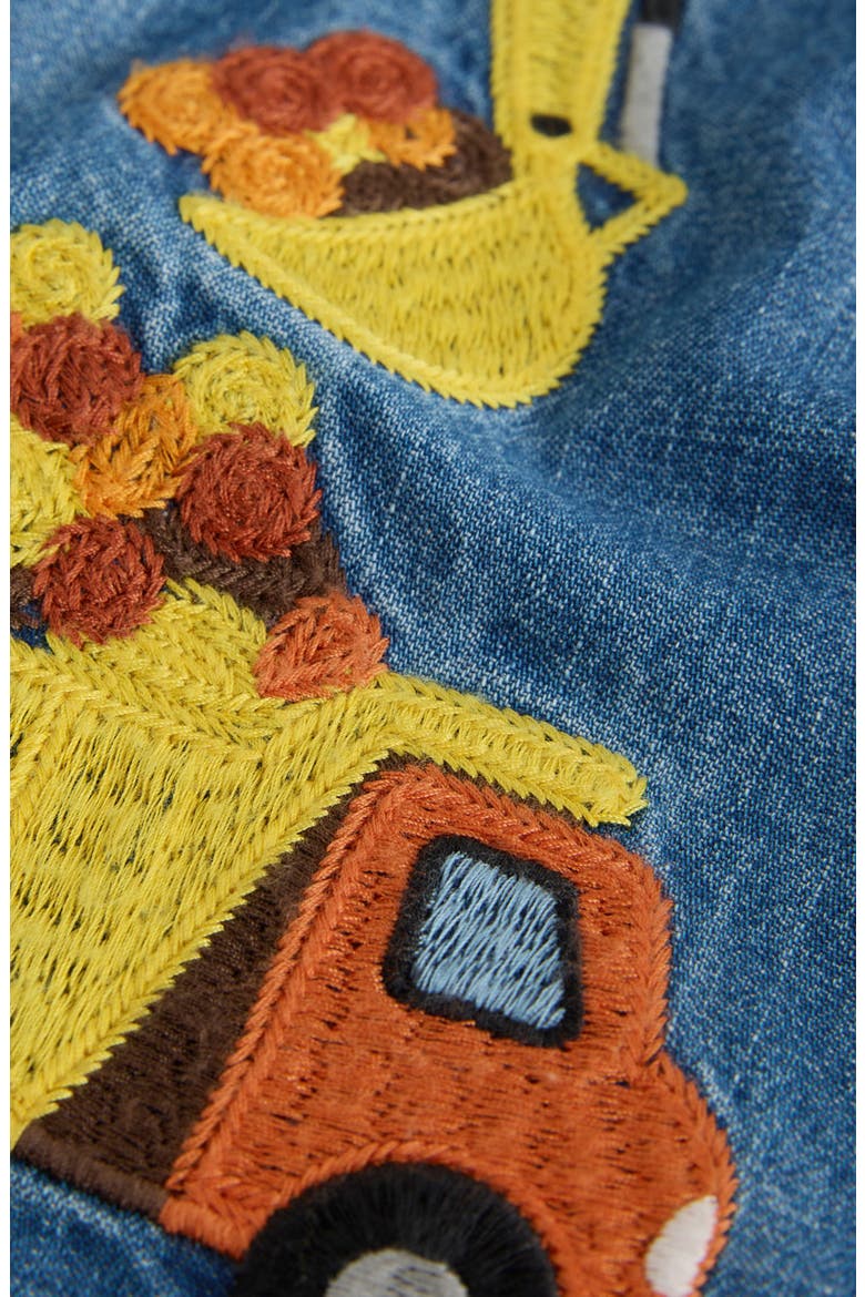 Kids' Digger Embroidered Denim Hooded Shirt, Alternate, color, BLUE