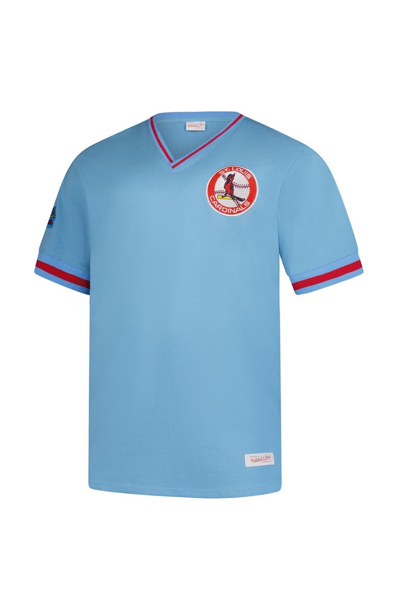 Mitchell & Ness Men's Mitchell & Ness Light Blue St. Louis Cardinals Big & Tall V-Neck T-Shirt, Alternate, color, 
