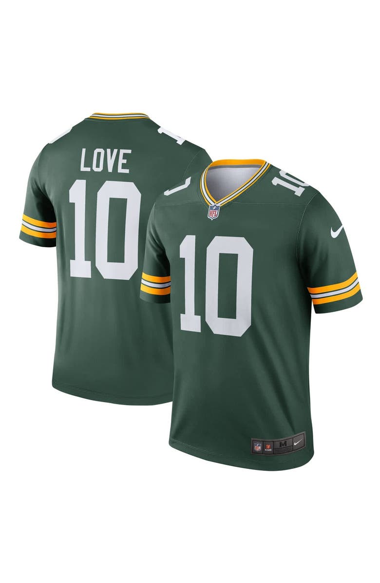 Nike Men's Nike Jordan Love Green Green Bay Packers  Legend Player Performance Top, Alternate, color, Green