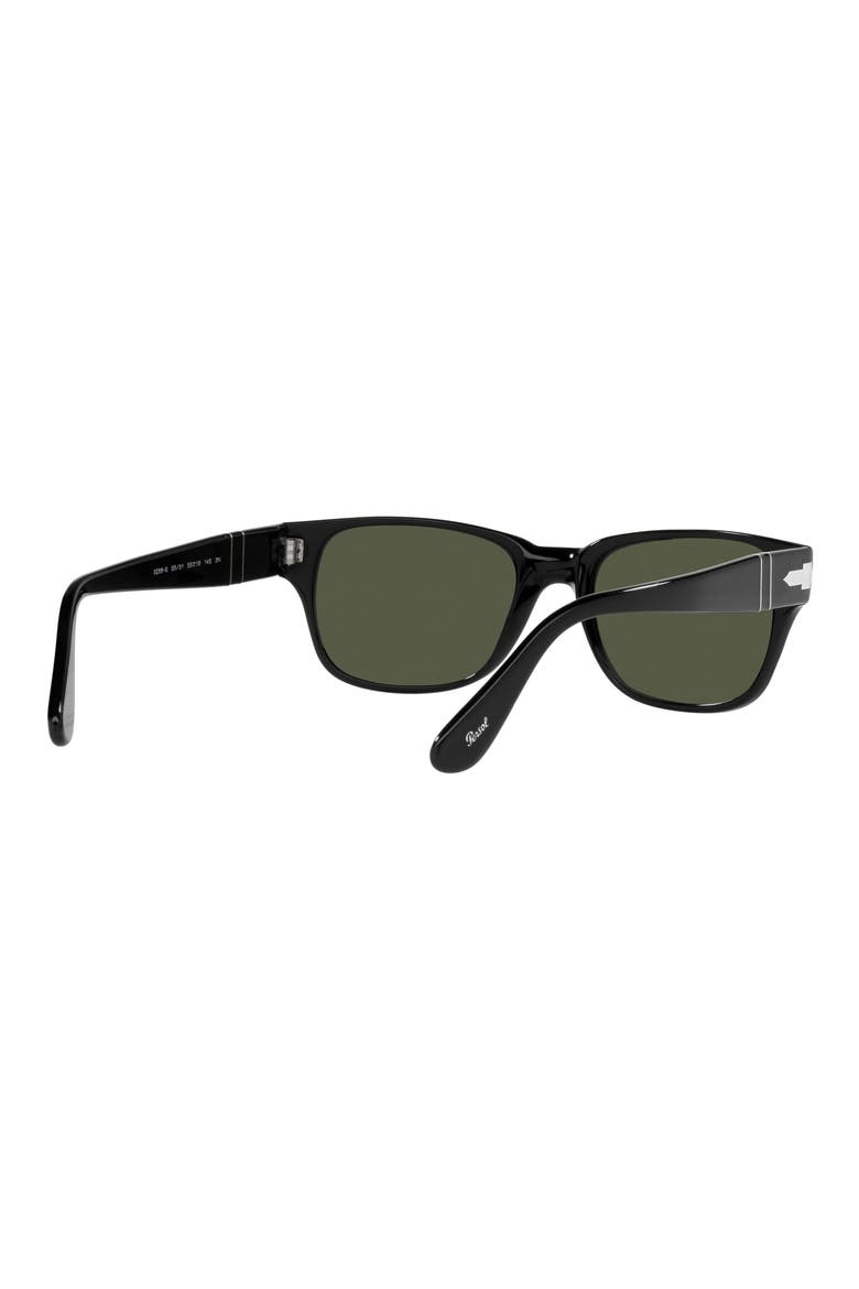 55mm Rectangular Sunglasses, Alternate, color, BLACK/ GREEN