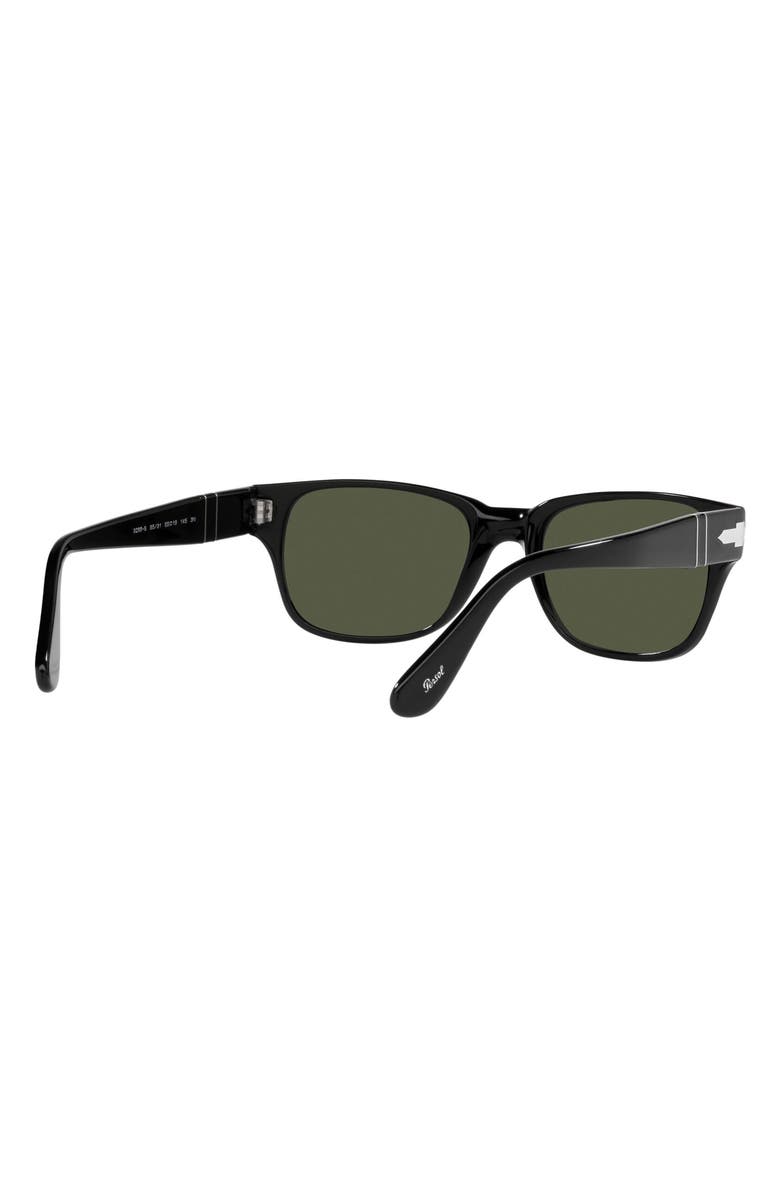 Persol 55mm Rectangular Sunglasses, Alternate, color, Black/ Green