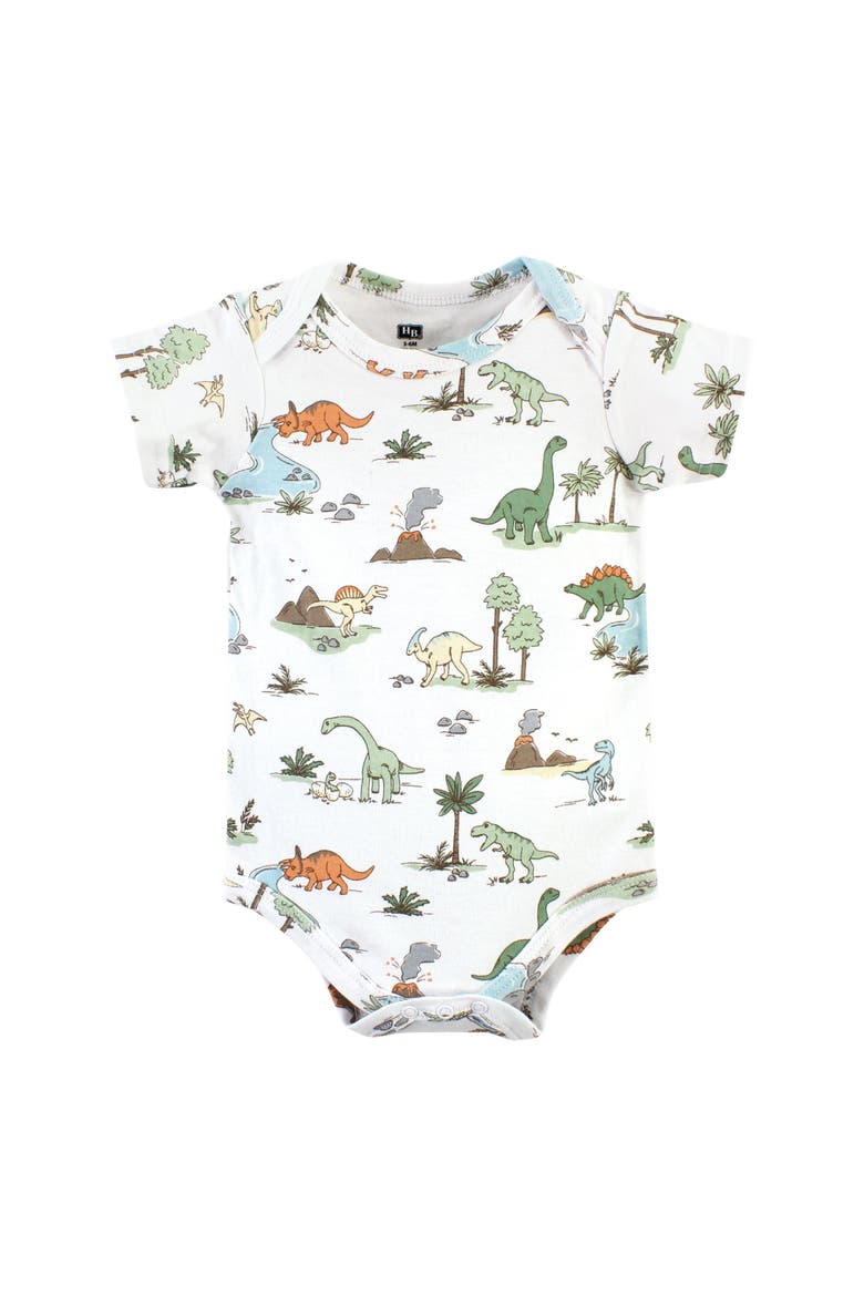 Five-Piece Set of Cotton Infant All-in-One Bodysuits, Alternate, color, Dinosaur Adventures 5-Pack