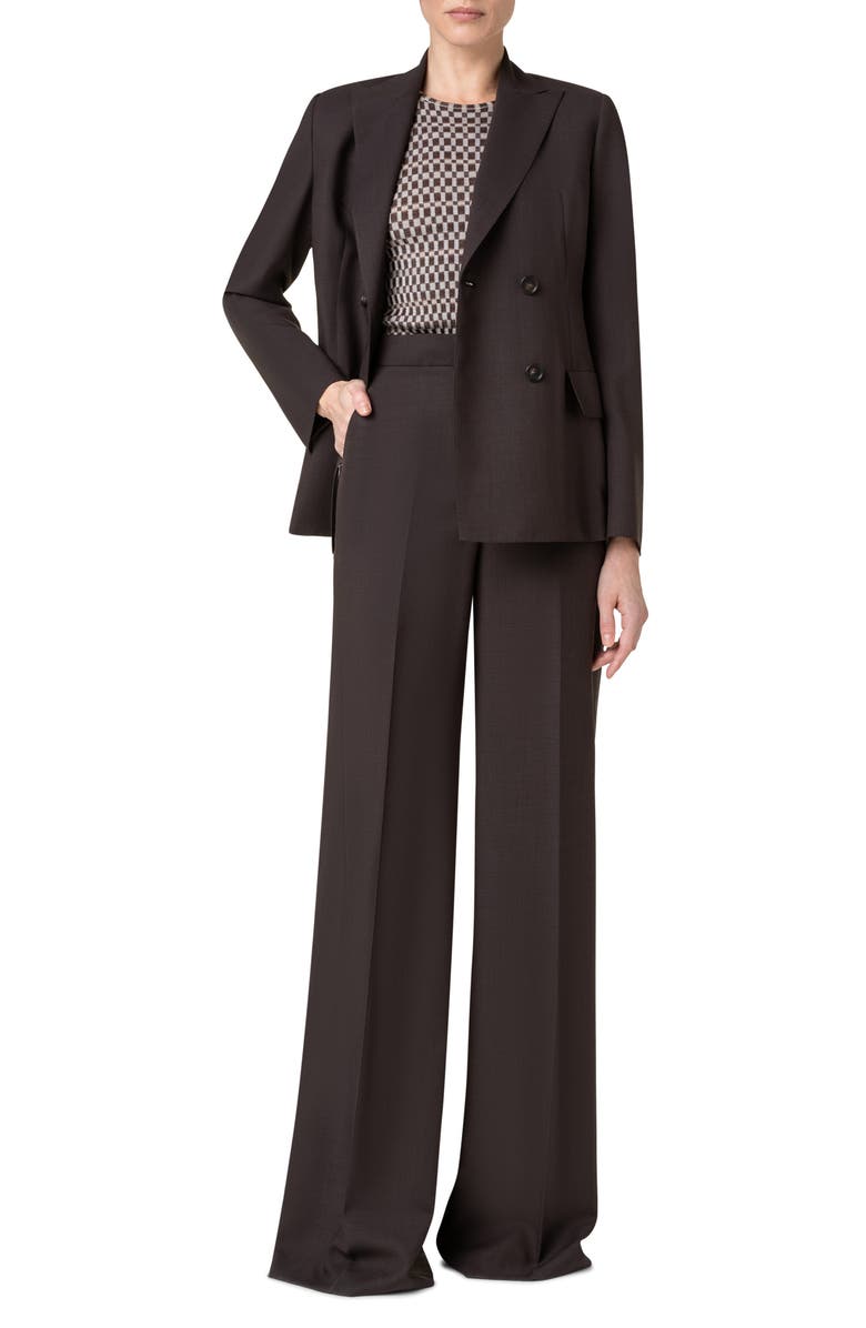 Akris Gala Cool Wool Blend Double Breasted Jacket, Alternate, color, 