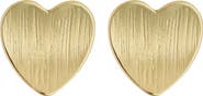 Panacea Brushed Heart Stud Earrings
