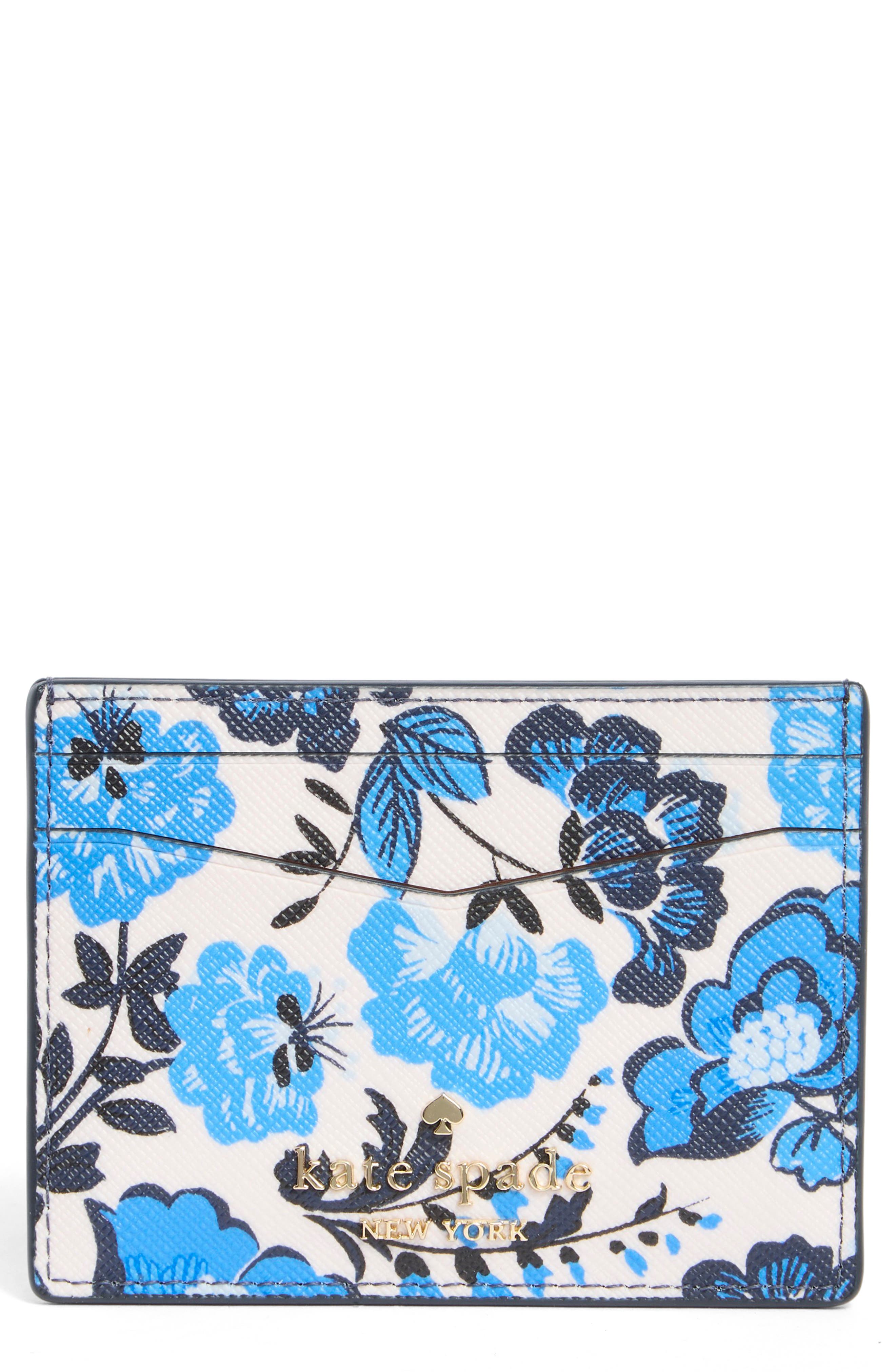 Kate Spade New York staci vase floral leather card case