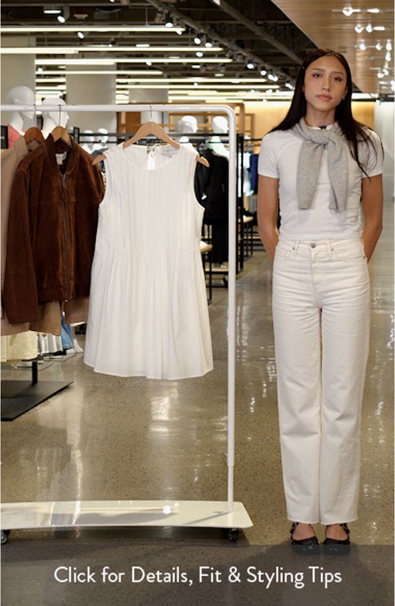 Pleated Sleeveless Cotton Minidress, sales video thumbnail