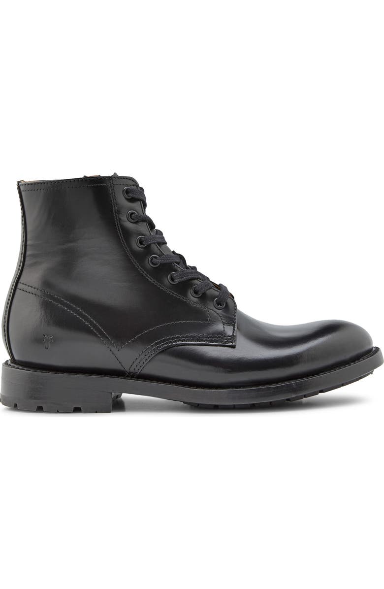 Frye Bowery Lace-Up Boot, Alternate, color, Black