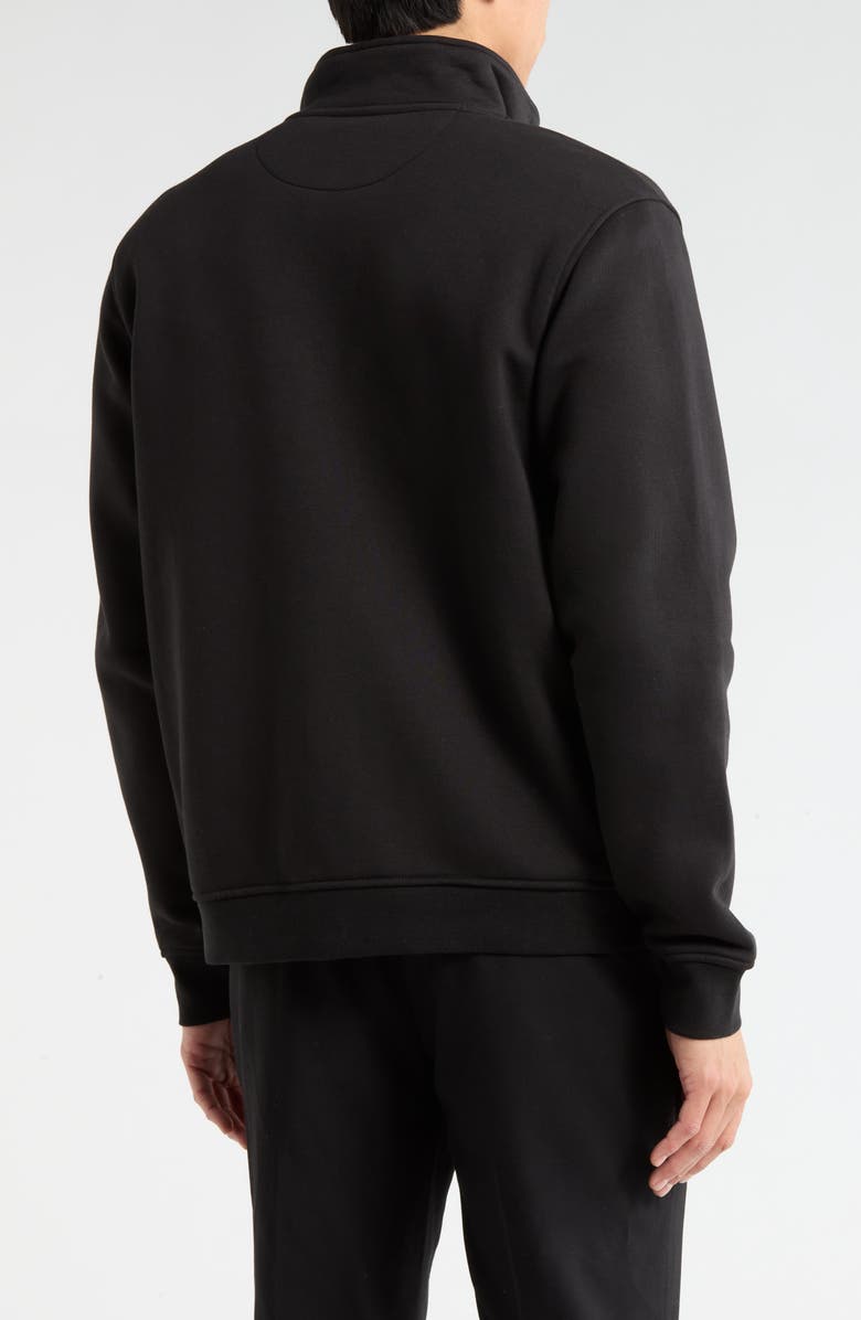 Kenneth Cole Snap Front Fleece Jacket, Alternate, color, Black