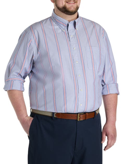 Big & Tall  Multi-Striped Oxford Friday Sport Shirt
