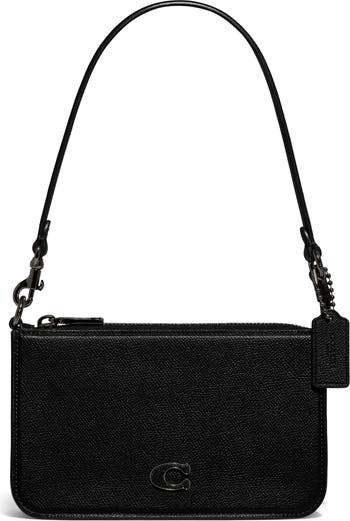 Coach black leather convertible shoulder /crossbody bag orders silver tone hardwares fr