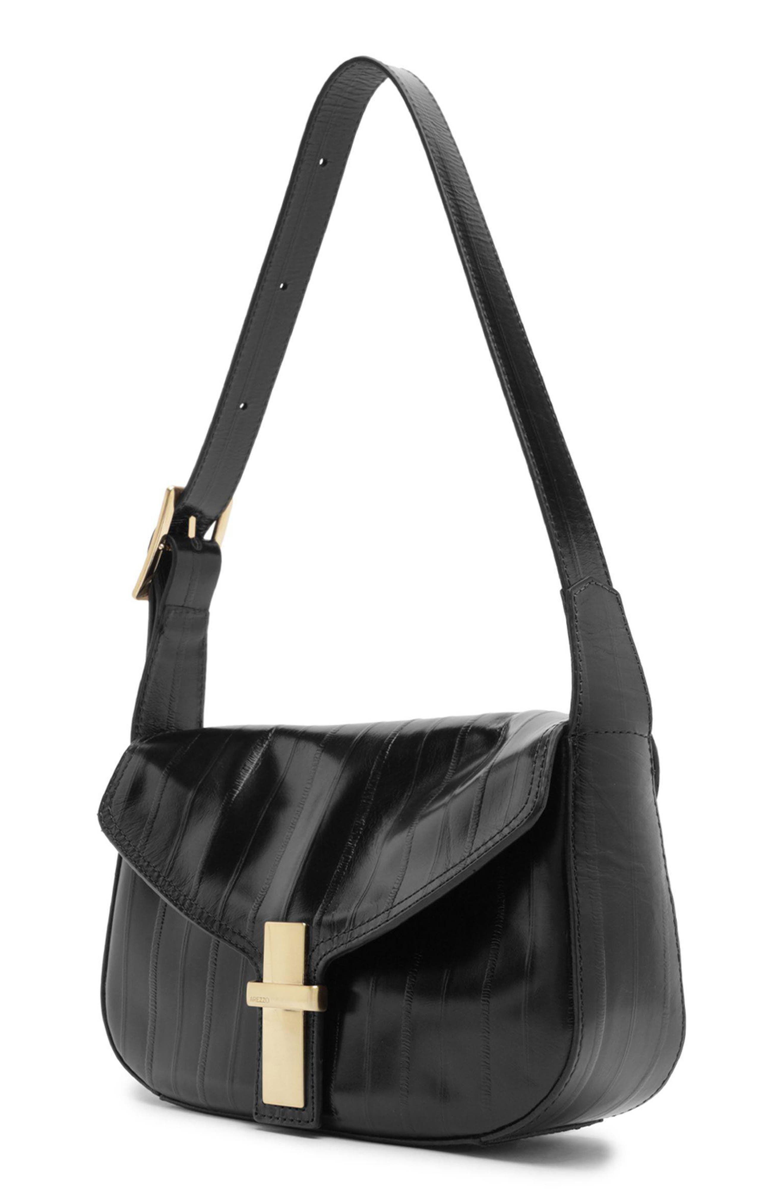 Blair Small Leather Shoulder Bag, Alternate, color, BLACK