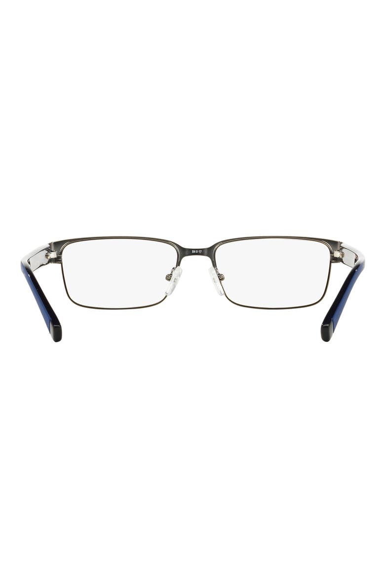 54mm Rectangle optical glasses, Alternate, color, MATTE GUNMETAL