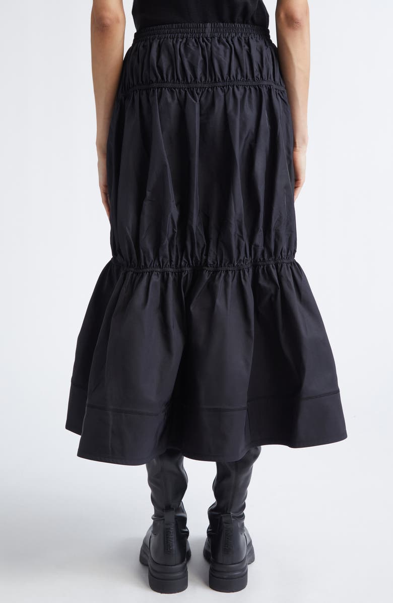 MELITTA BAUMEISTER Gathered Taffeta Midi Skirt, Alternate, color, Black