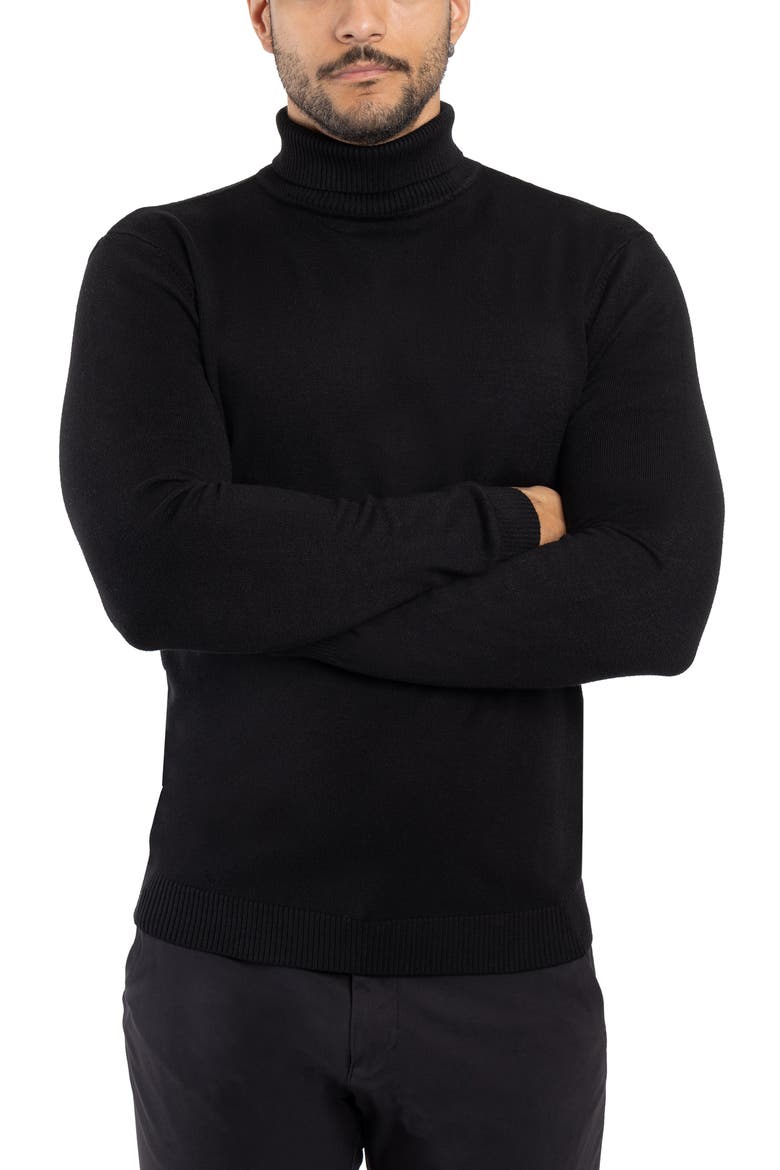 Turtleneck Pullover Sweater, Alternate, color, BLACK