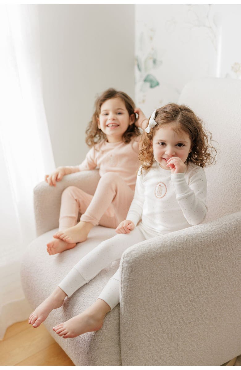 Ely's & Co. Speckled Bunny Collection - Pajamas, Alternate, color, Ivory/Pink