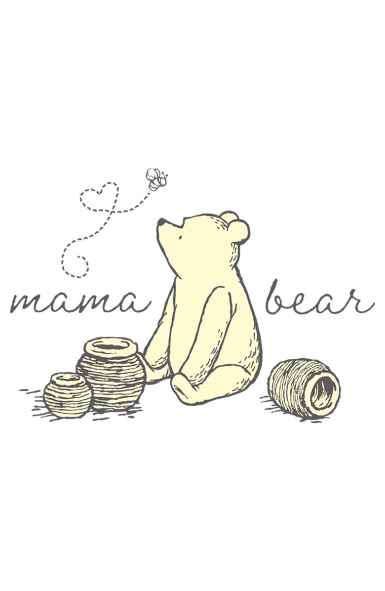Winnie the Pooh Women's Winnie the Pooh Mama Bear  Graphic T-Shirt, Alternate, color, White