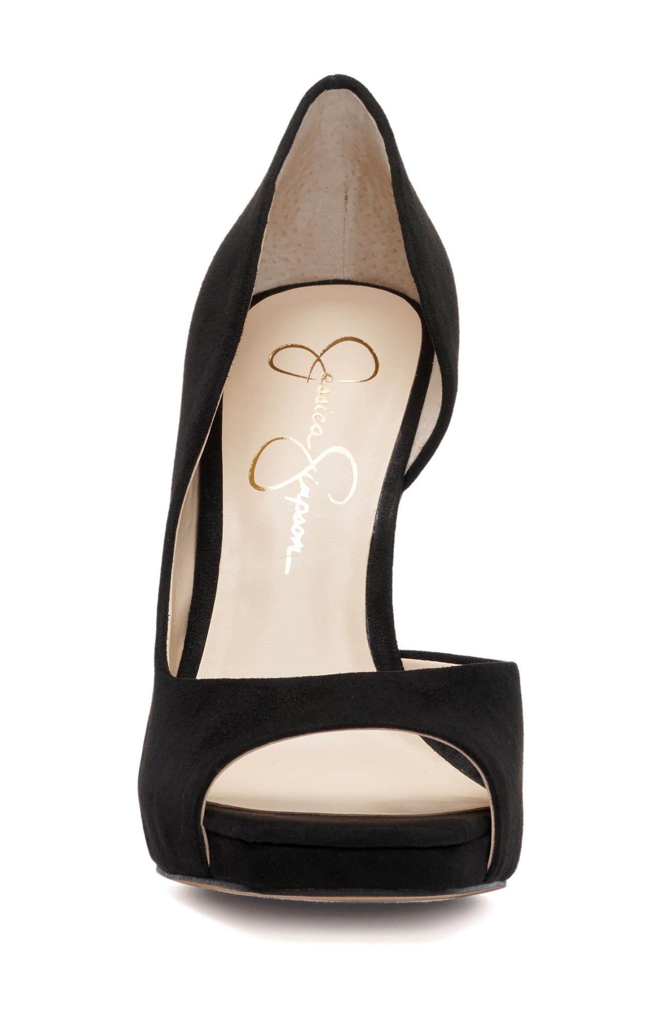 Jessica Simpson Chirla Half d'Orsay Peep Toe Pump, Alternate, color, 