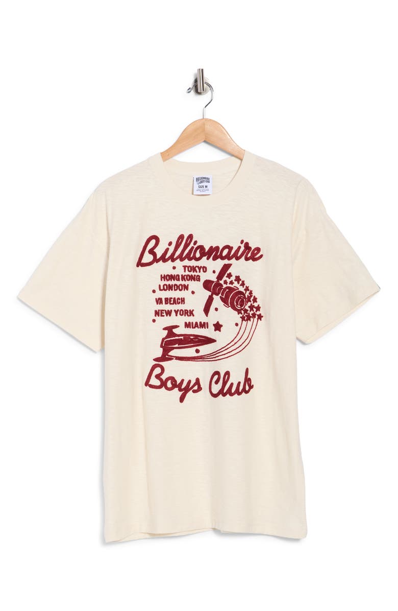 Billionaire Boys Club Global Embroidered T-Shirt, Main, color, Whisper White