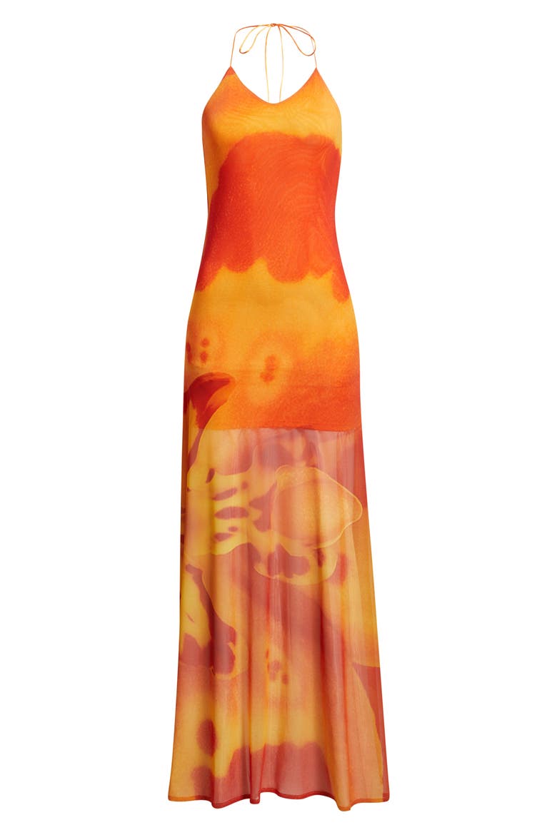 Balita Mesh Maxi Dress, Alternate, color, PEACH