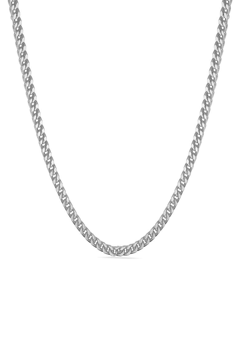 Sterling Silver Curb Link Necklace, Main, color, SILVER