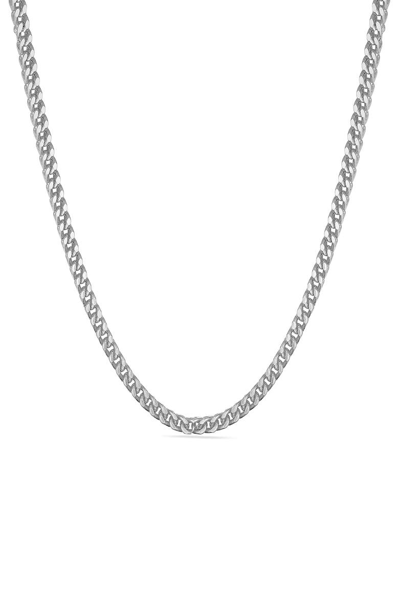 BEST SILVER Sterling Silver Curb Link Necklace, Main, color, Silver